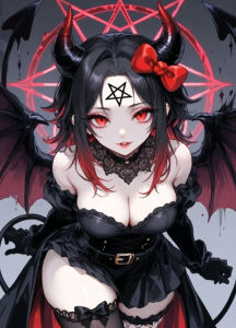 Bandai | Oil Painting Anime Dark Gothic Woman By Numbers Modern Wall Decor for Living Room Bedroom Perfect Gift No Frame