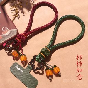 Short Style Outdoor Travel Anti-Loss Phone Strap Nylon Woven Material Men Women Handheld Chain Belt Clip Phone Case Shell