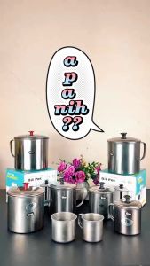 MUG STAINLESS TANPA TUTUP JADUL Kecil Tahan Panas | Cangkir Kopi | Coffee Mug | Mugs Custom Handmade Souvenir Gelas Teh Tea Gift Love Art Pottery