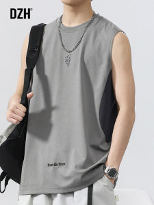 Casual Basketball Style Sleeveless Vest for Men Summer Trendy Brand Sporty Loose Fit round Neck Sweatback Upperwear