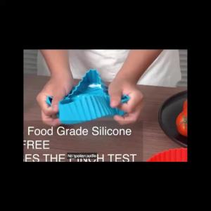1PC Silicone Nồi Chiên Không Dầu Air Fryer Khay Nướng Hình Tròn Có Thể Gập Lại Chịu Nhiệt Độ Cao Lò Nướng Thảm Thực Phẩm Dễ Dàng Làm Sạch Để Nấu Ăn