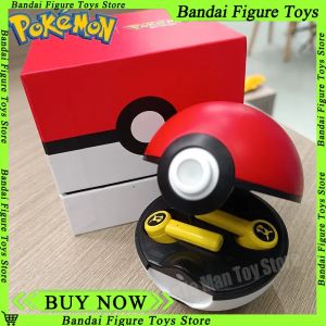 Pokemon Pikachu Anime Wireless Bluetooth 5.0 Earphone Sport Noise Reduction Touch Control Headset Microphone Universal Toys Gift