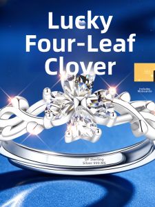 East Beauty | 999 Pure Silver Moissanite Engagement Wedding Ring