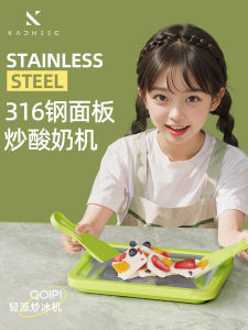 Mini Electricless 316 Stainless Steel Home Use Yoghurt Frying Machine Multifunctional Ice Making Tray Childrens Ice Cream Maker