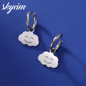 SKYRIM Stainless Steel Silver Color Earrings Multi-Pattern Cute Ear Clips Women Earrings Fashion Jewelry