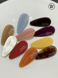 Mini Jelly Waterdrop Edge Hair Clip Pure Color Acetate Hair Accessories Fresh out New Style Korean Fashion Hair Decorations