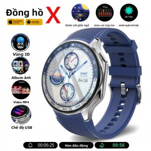 Đồng Hồ Thông Minh OPPO Watch X Dành Cho Nam Giới NFC GPS Thể Thao Màn Hình AMOLED Âm Thanh Vòm 3D Bộ Nhớ 4GB Ổ Đĩa Flash USB Gọi Thoại Tương Thích Với Android/iOS