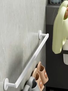 Ecoco Slippers Rack Aluminum Shoe Hanger Towel Organizer Dual Use Space-Saving Drill-free Detachable