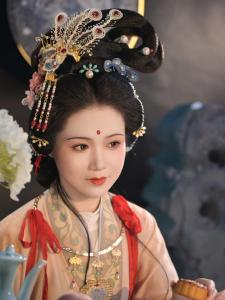 Elegant Ancient Chinese Style Hairpin with Golden Thread Phoenix Design Moon Goddess Hair Accessory Traditional Hanfu Hair Ornament