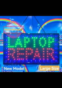 LAPTOP REPAIR - RAINBOW BRIDGE LED SIGNAGE (New-Small-Large) #SIZE: W48cm & W60cm BIG #8811
