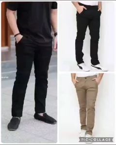 Celana Chino Panjang Pria Premium Strecth Long Chinos Pants Bahan Kualitas Brand Terkenal - Celana Pria Chino Premium Panjang 100cm Slimfit Size 28- 38