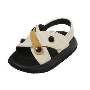 Mabu Bear Childrens Sandals Baby Walking Shoes Soft Bottom Boys Girls Toddler Shoes Anti-Slip Low Cut Super Faux Leather