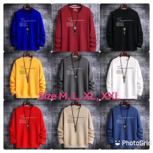Bisa COD Sweater Keren Kaos Pria Distro Sweatshirt Elegan Crewneck Trendy Sweter Kekinian Superman