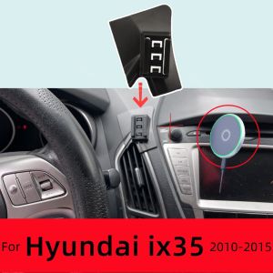 Magnetic Phone Holder For Hyundai IX35 2010-2015 2013 Wireless Charging Special Fixed Bracket Base MagSafe Mount Accessoires