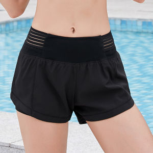 กางเกงขาสั้นโยคะเอวสูงสำหรับผู้หญิง กางเกงวิ่งแห้งเร็ว กางเกงขาสั้นออกกำลังกาย กางเกงกีฬาฮ่องกง กางเกงกีฬาฮ่องกง ฤดูร้อน 2019 ผ้าโพลีเอสเตอร์