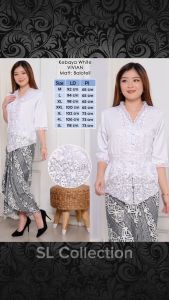 Atasan Kebaya Kutubaru Bordir Modern Lengan Pendek & 3/4