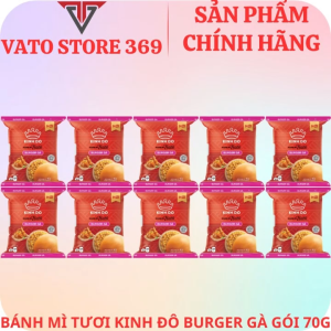 Bánh mì tươi KINH ĐÔ burger gà gói 70g