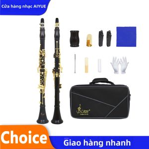 IRIN | Sáo Clarinet SLADE LDC960 Thân Gỗ Mun 17 Phím Mạ Vàng Nhạc Cụ Hơi Gỗ Dành Cho Người Mới Bắt Đầu Luyện Tập Kèm Phụ Kiện