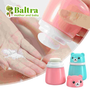 Baltra Portable Infant Powder Puff Bottle Baby Talcum Powder Dispenser Toddler Body Powder Holder Travel Container
