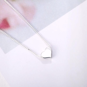 Dây chuyền bạc nữ mẫu trái tim basic chất liệu bạc 925 mẫu mới sang trọng APRIL JEWELRY DC010