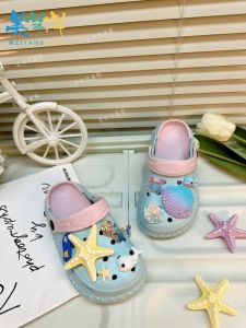 Girls Outdoor Anti-Slip Summer Sandals Casual Style Children Beach Swimming Clogs Comfortable Breathable EVA Flat Heel Shoes