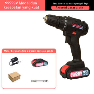 （ORICOD)99999VF Set Mesin Bor Impact Listrik Tanpa Kabel / Bor Drill Full Set / Bor Tangan Listrik