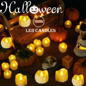 Timer Tea Lights Candles Battery Operated no Remote Flameless LED Tealight Votives for Wedding Christmas Halloween Holiday Decor