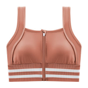 miiow | High Intensity Shock Absorption Front Zipper Sports Bra Fitness Yoga Womens Vest Cat Person Sportswear Breathable Nylon Fabric