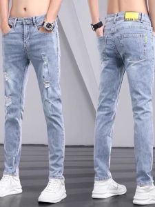 LIIEN NOOS | Ripped Elastic Slim Fit Ankle Jeans