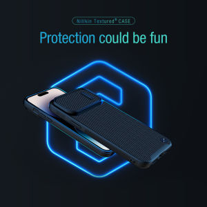 iPhone 14 / 13 / Pro / Max - Nilkin Textured S Case Automatic Spring Catch Full Coverage Casing Shock Resistant Anti Slip Scratch Matte Camera Protection Impact Protective Button Drop Armour Slim Non