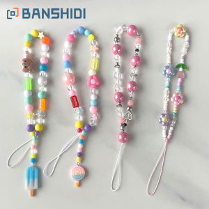 Handmade Crystal Mobile Phone Lanyard Short Keychain Bracelet DIY Chain Beads Material High End USB Wristband CCD Pendant