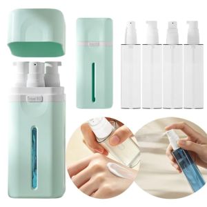 4‑in‑1 Refillable Travel Bottle Set / Leak‑Proof Pump‑Style Toiletry Containers / Portable Cosmetic Dispenser Kit / Lightweight Storage Bottles for Business Trips