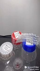 Segel Plastik Toples Diameter 55cm - 9cm x 35cm - Isi 50pcs - Polos Bening - Tulisan SEALED FOR YOUR PROTECTION - Cocok untuk Tutup Botol Toples