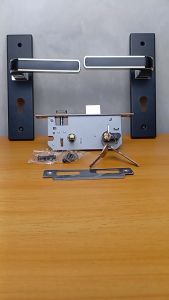 Handle Pintu Kamar Hitam Black Series Ongkel Pintu Stainless Steel Kuat & Awet Gagang fullset Kunci