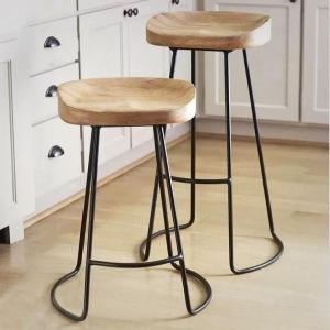 Contemporary Style Real Wood Bar Chair
