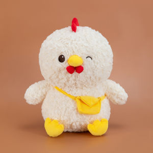QIAOSHANG | Creative Fun Working Chicken Soft Toy White Chicken Doll