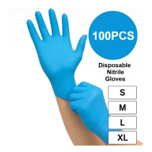 10/20/50/100PCS Bule Nitrile Disposable Gloves Powder Latex Free Cleaning Gloves for Beauty Hair Dye Safety Work Kitchen Glove
