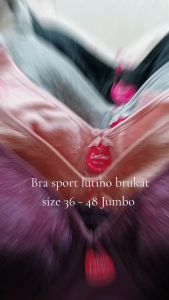 BH Sport / Bra Sport Wanita Lutino Brukat 36 - 48 Kait 2/3 Busa Tipis Tanpa kawat Fullcup TERLARIS