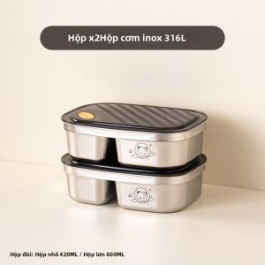 Onlycook | Hộp Cơm Chống Rò Rỉ Có ngăn