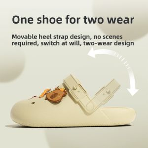 MONLEYTA | Capibara New Hole Shoes Women Summer Anti-Slip Beachwear Thick Bottom Hole Hole Slippers EVA Material Comfortable Summer Sandals