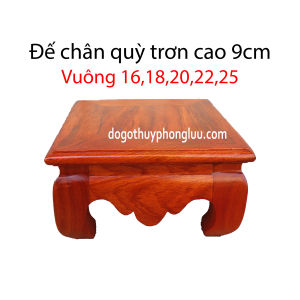 Nhất sơn vuông đôn chân quỳ đôn thờ đế kê tượng gỗ hương có 6 kích thước mặt