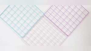 Pastel Color 30CM Square Wire Grid Wall Organizer Metal Mesh Grid Panel for Photo Hanging & Home Wall Decoration