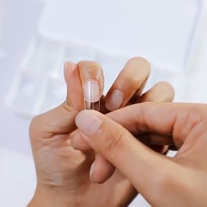 JOSLOVE 550 Pcs/Set Nail Tips Kit Nail Extensions Clear Tips Soft Gel False Nails Press on Soak Nail Extension Tool