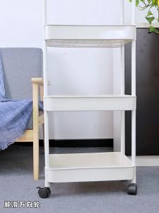 MIUFAชั้นวางของ ชั้นวางพลาสติก ชั้นวาง 3ชั้น อเกประสงค์ มีล้อเคลื่อนที่ ล้อหมุนได้ 360องศา😍💖