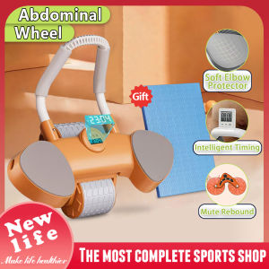 Abdominal Muscle Wheel Automatic Rebound Abdominal Muscle Wheel Elbow Support Plate Support Abdominal Muscle Contraction Trainer Household Fitness Equipment