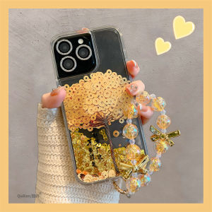 Creative Chinese Style Gold Coin Money Tree Shake Protection Phone Case for 13 14 15 16 pro Max Womens Chain Lanyard Anti-Fall