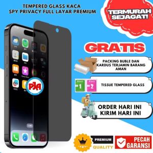 ALL TIPE XIAOMI REDMI POCO TG Tempered Glass Privacy Kaca Esd Anti Static Premium Full Layar