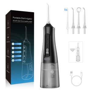 Oral Irrigator USB Rechargeable Water Flosser Portable Dental Water Jet 310ML Water Tank Waterproof Teeth Cleaner