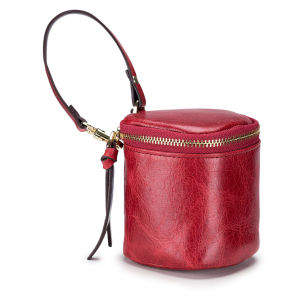 Royal Bagger Simple Storage Coin Purse for Women Fashion Mini Hand Carrying Lipstick Bag Genuine Cow Leather Korea Style 8240