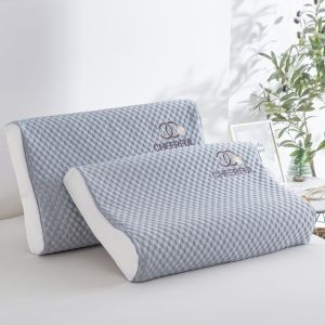 SUNLIGHT HOME Breathable Ice Cooling Latex PillowcaseEmbroidered Memory Foam Pillow Case